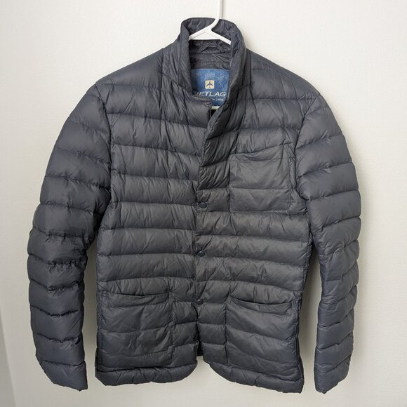 Jetlag Men's Navy Blazer Puffer Jacket Medium